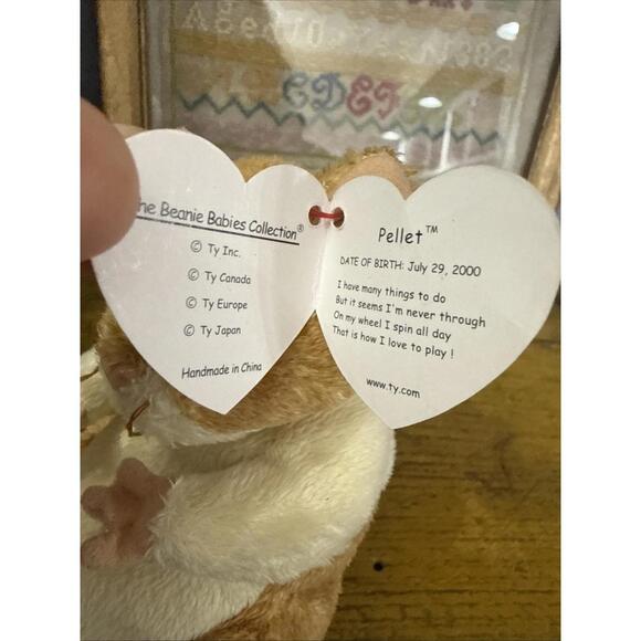 Vintage 2000 TY Beanie Babies Collection - Pellet the Chubby Hamster w/ Tags - Picture 5 of 6